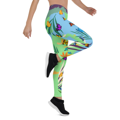 Custom Butterfly Design Leggings