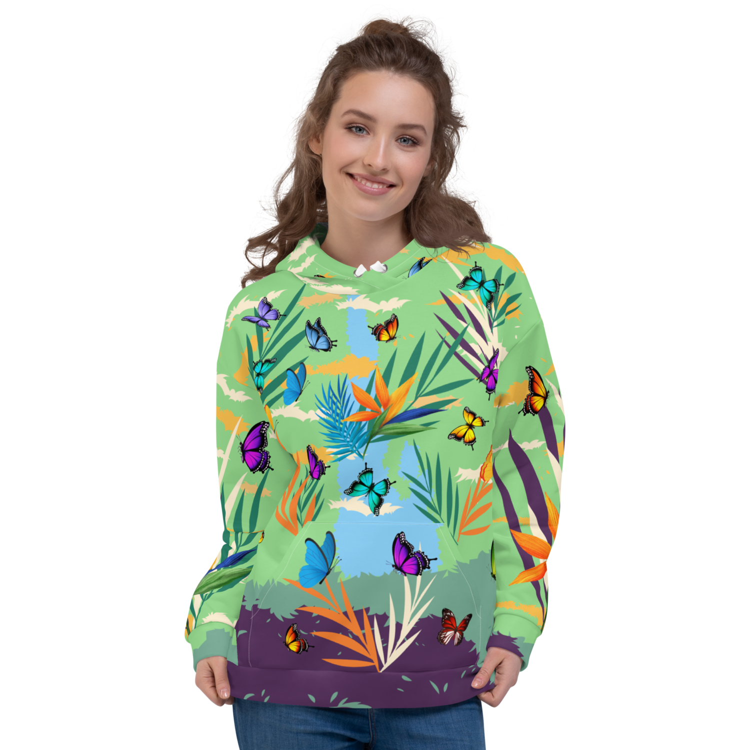 Custom Butterfly Design Unisex Hoodie