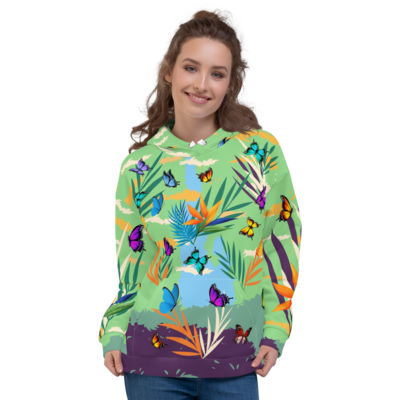 Custom Butterfly Design Unisex Hoodie