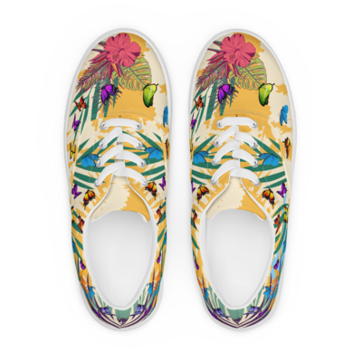 Women’s Custom Butterfly Canvas lace-up Sneakers