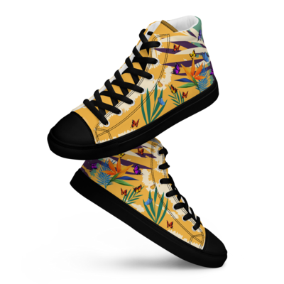 Women’s Custom Designer Butterfly High Top Canvas Shoes