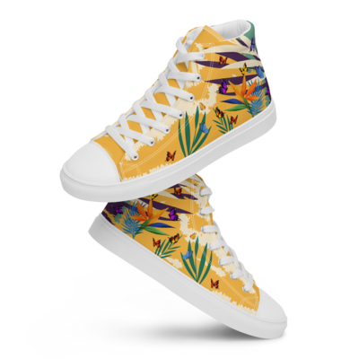 Women’s Custom Designer Butterfly High Top Canvas Shoes