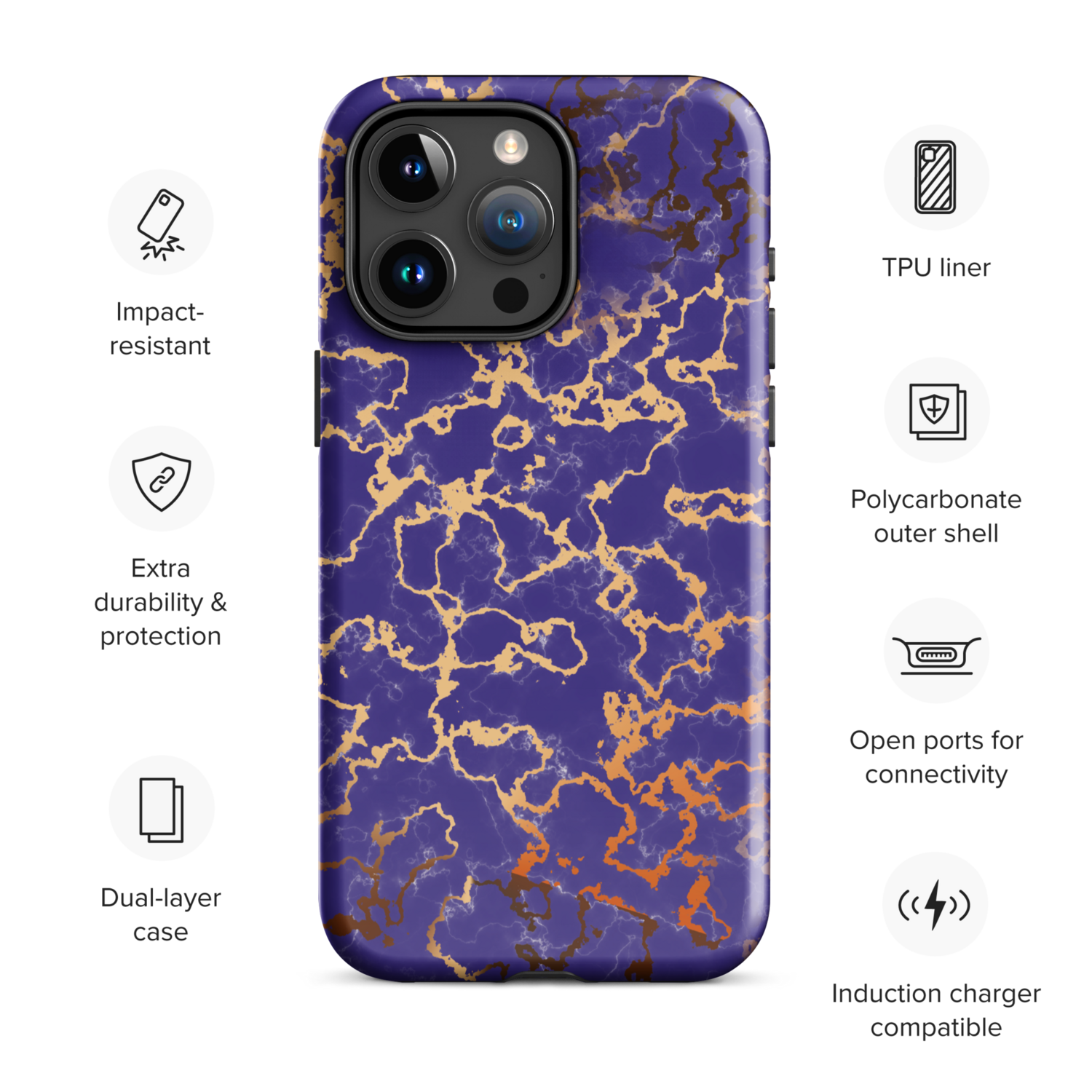 Blue Marble Design Tough Case for iPhone®