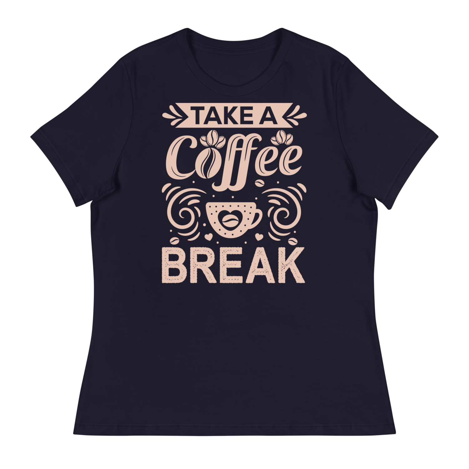 Women&#39;s Coffee Theme Relaxed T-Shirt