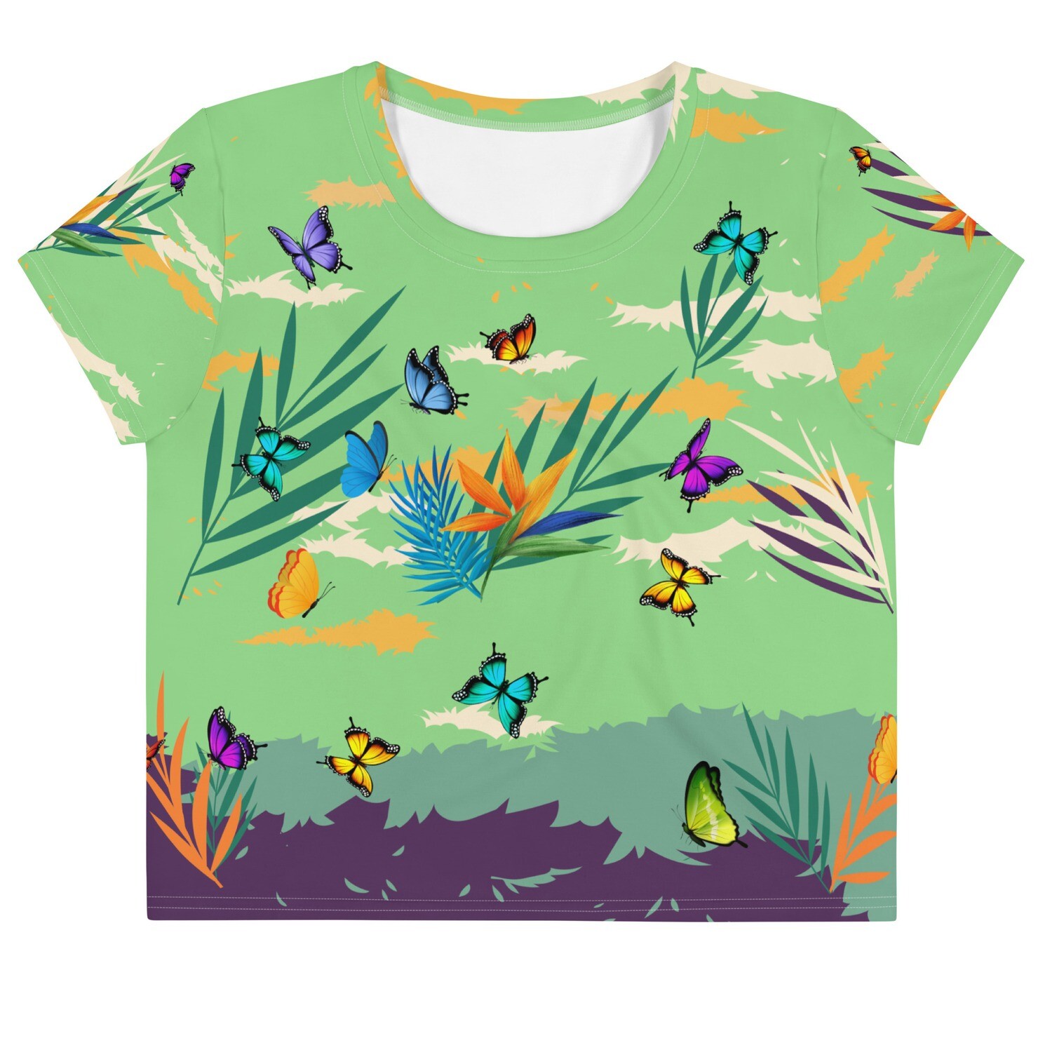 Custom Butterfly Crop Tee