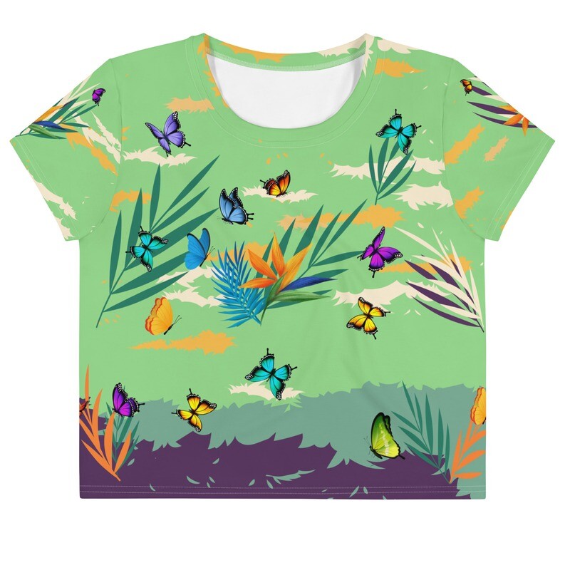 Custom Butterfly Crop Tee
