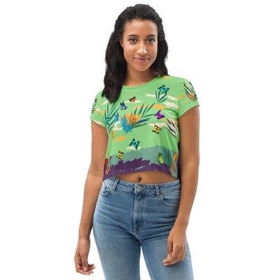 Custom Butterfly Crop Tee