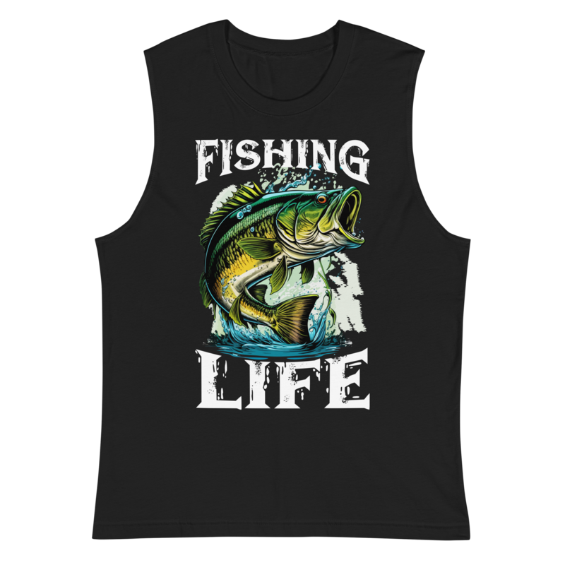 Fishing Theme Muscle Shirt