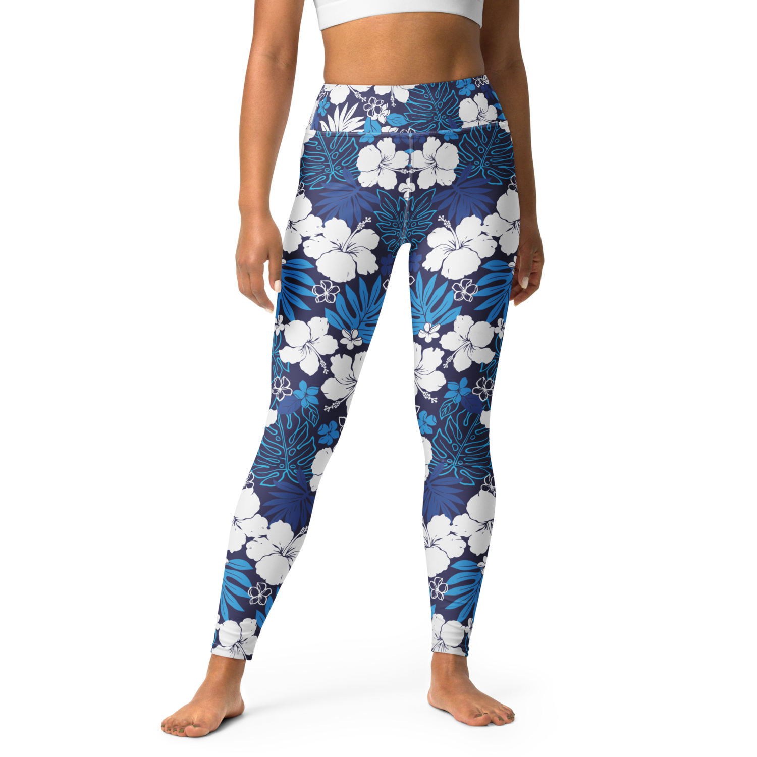 Custom Hibiscus Flora Yoga Leggings