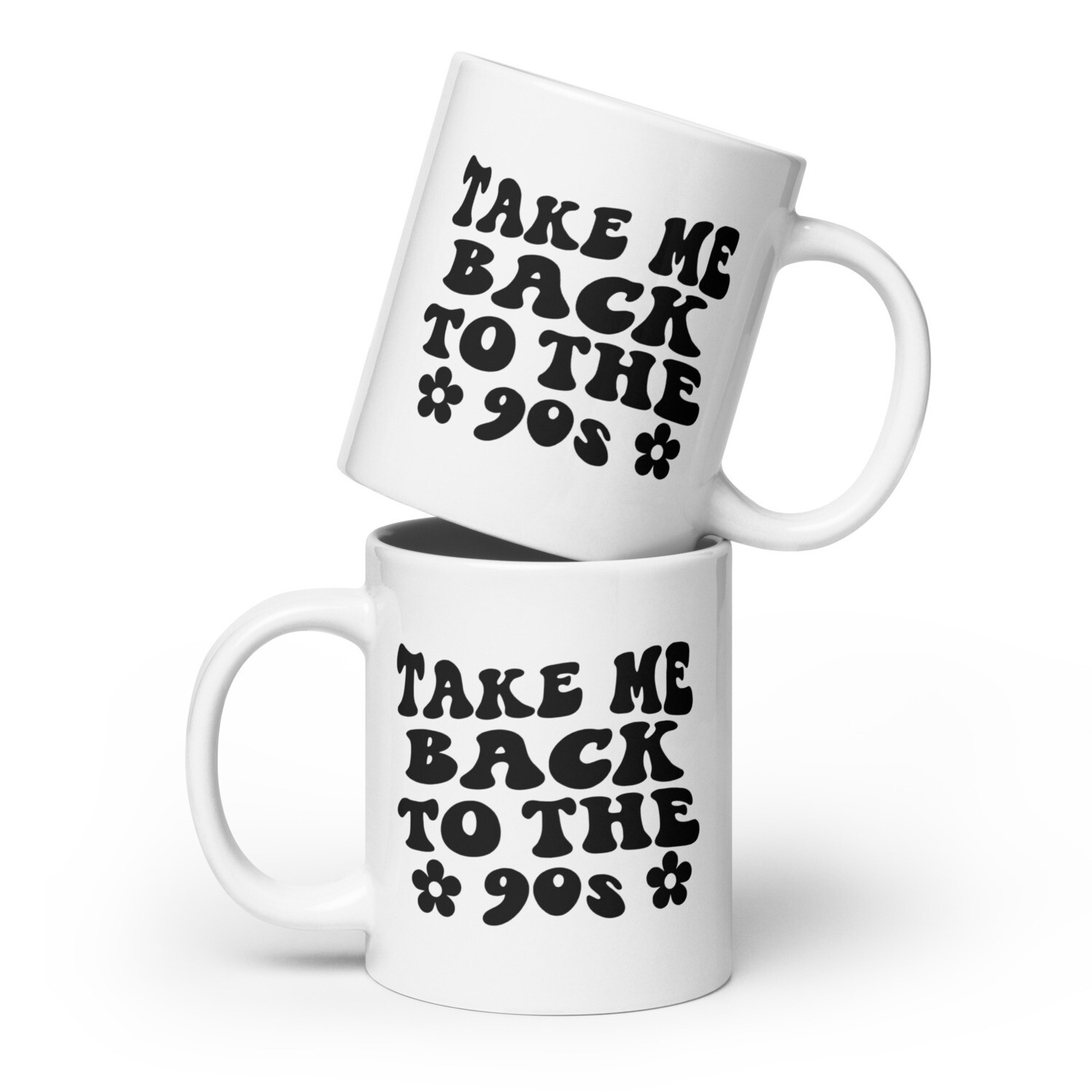 Back To The 90&#39;s White glossy mug