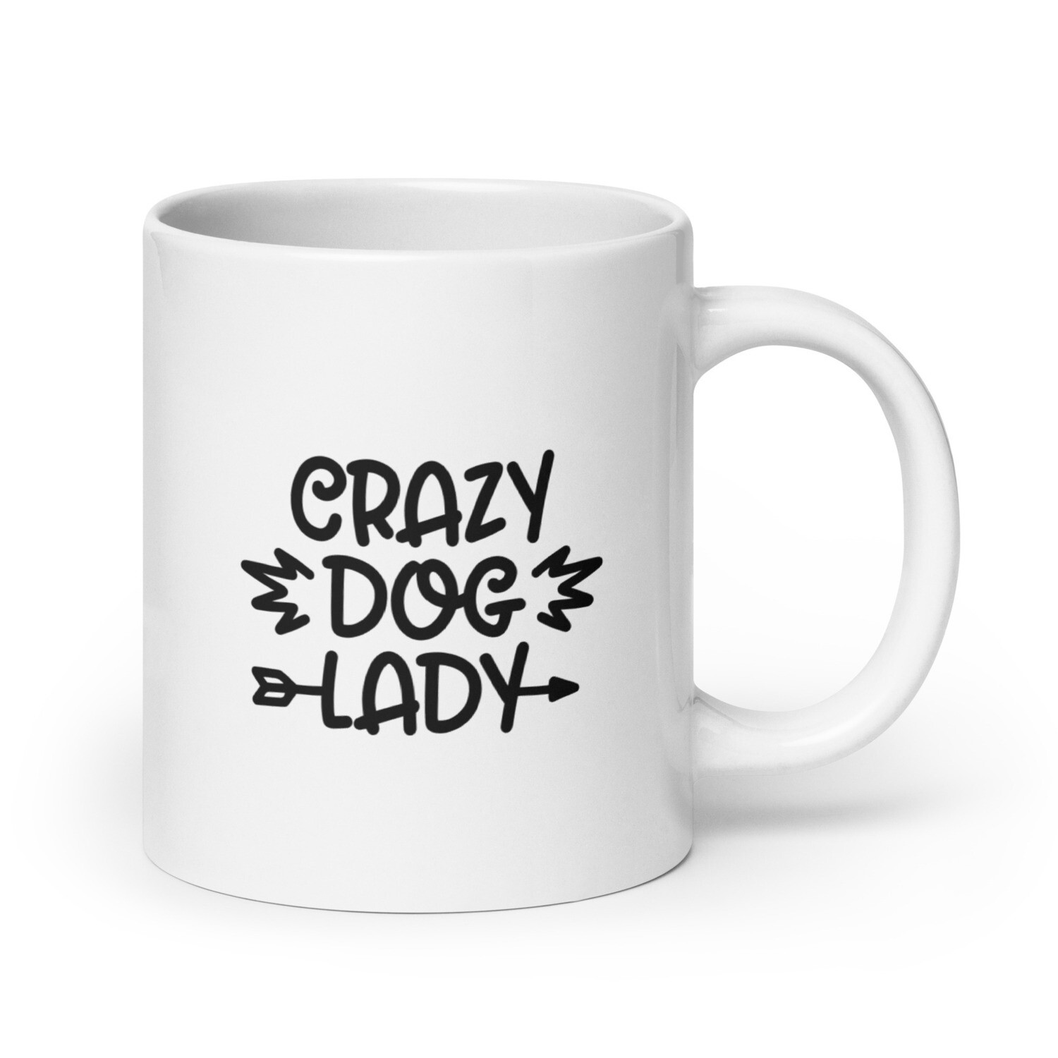 Crazy Dog Lady White Glossy Mug