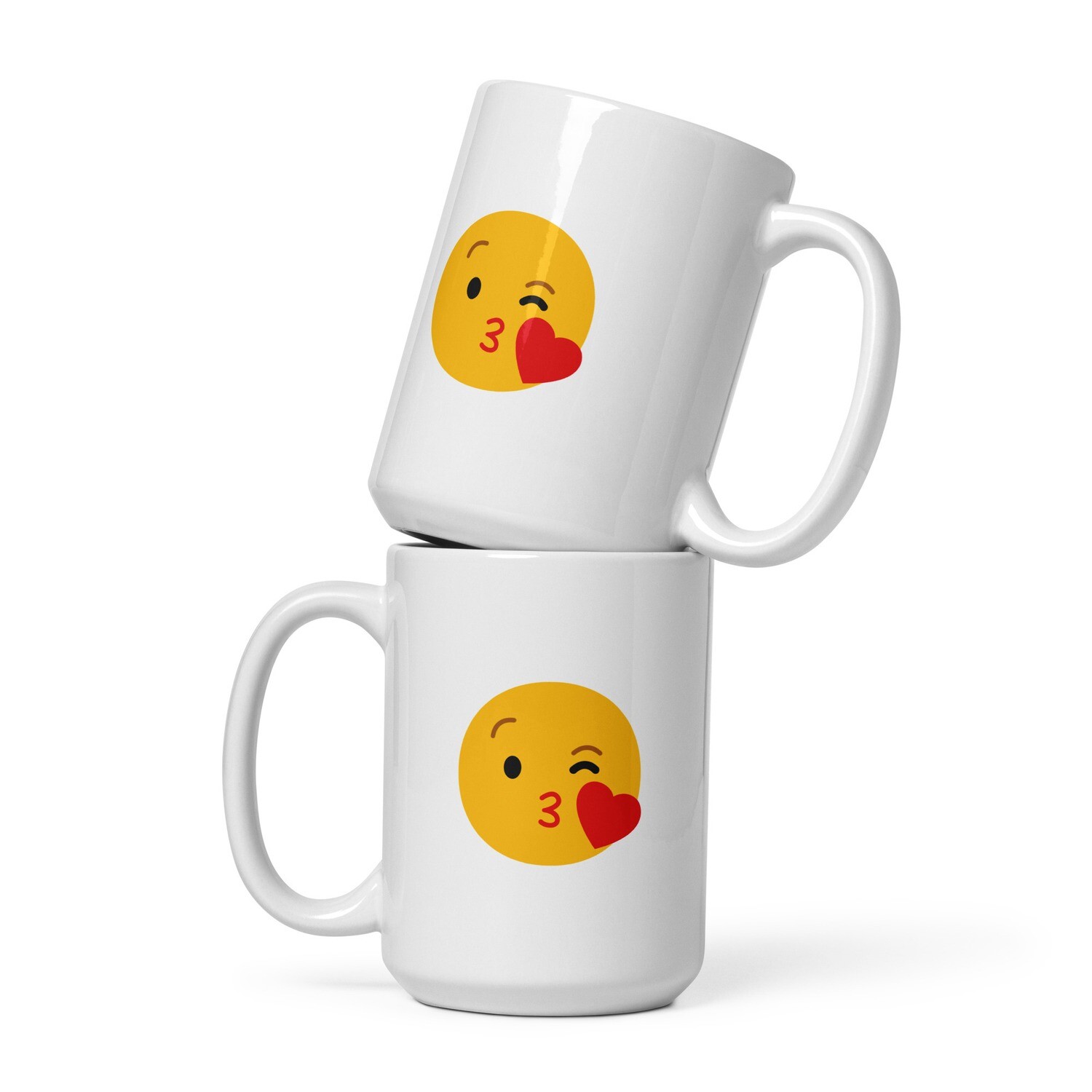 Love Emoji Kiss Glossy Mug