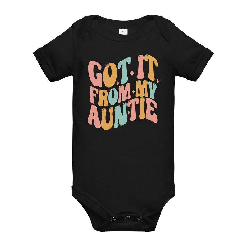 Got It From My Auntie Baby Short Sleeve One Piece