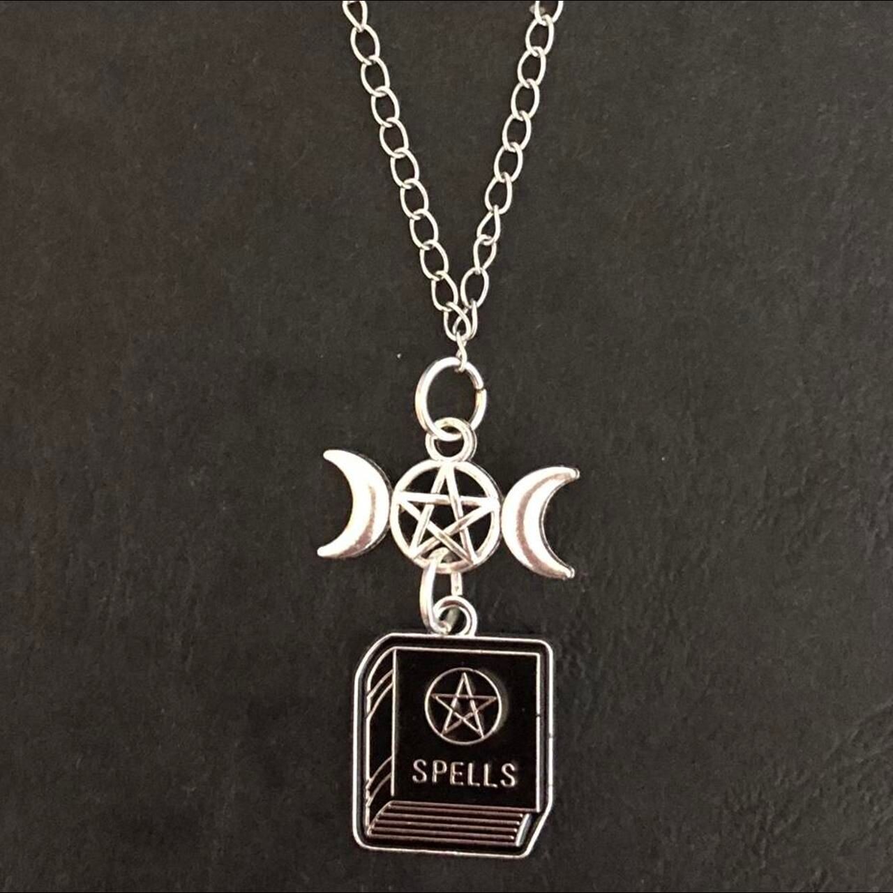 Witch’s Lunar Spellbook Gothic Necklace
