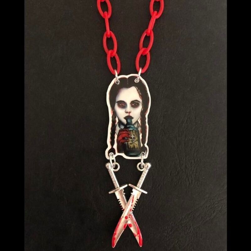 Bloody Daggers Gothic Necklace