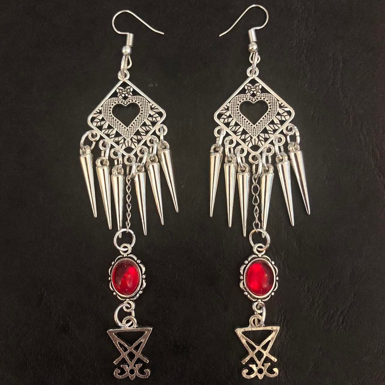 Infernal Spike Sigils Gothic Earrings