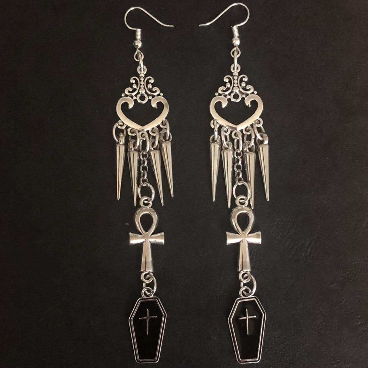 Ankh Of The Afterlife Gothic Earrings