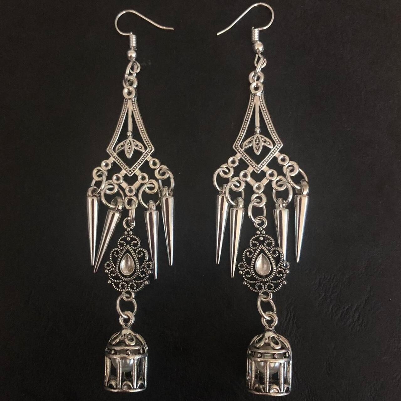 Eternally Caged Gothic Earrings