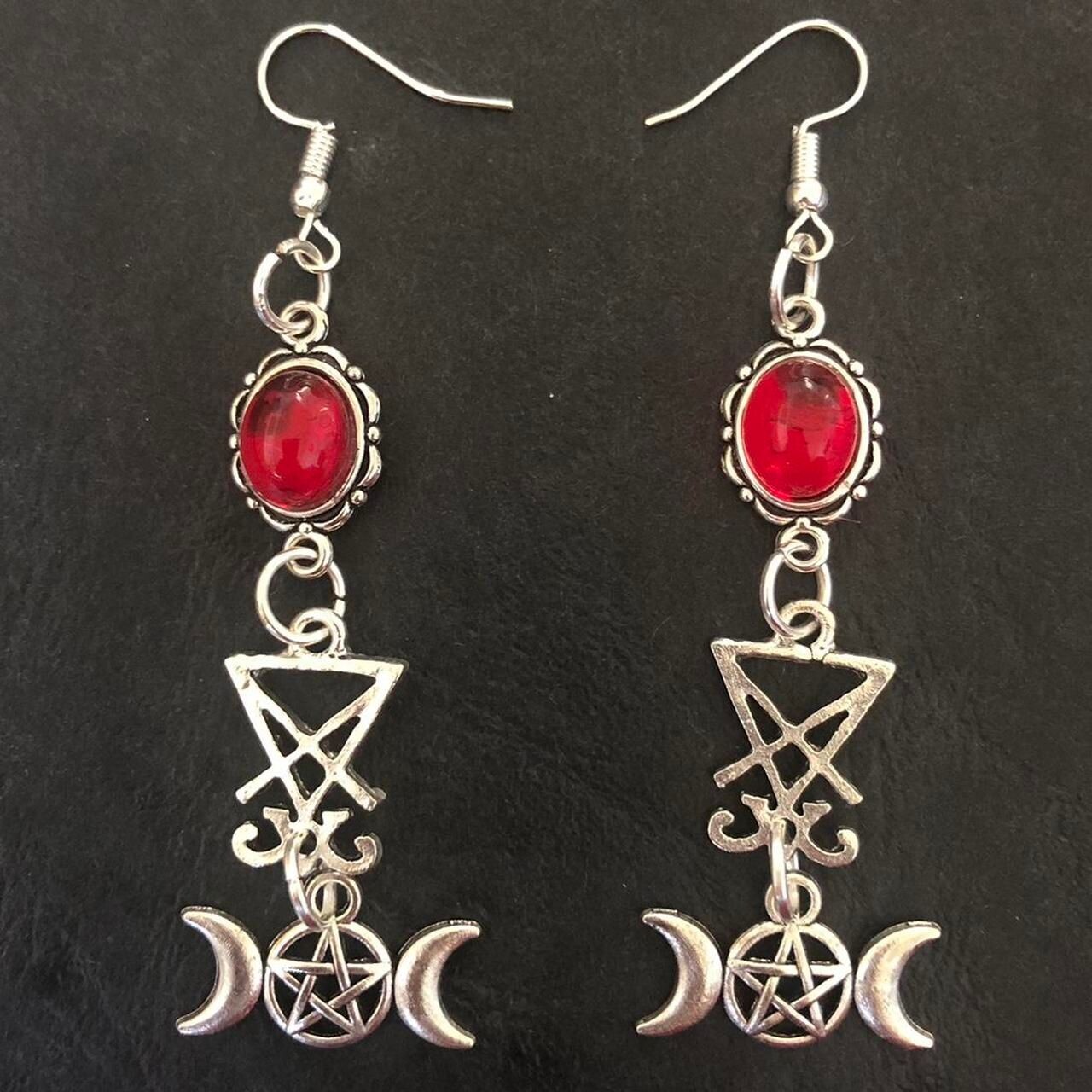 Baphomet's Embrace Gothic Earrings