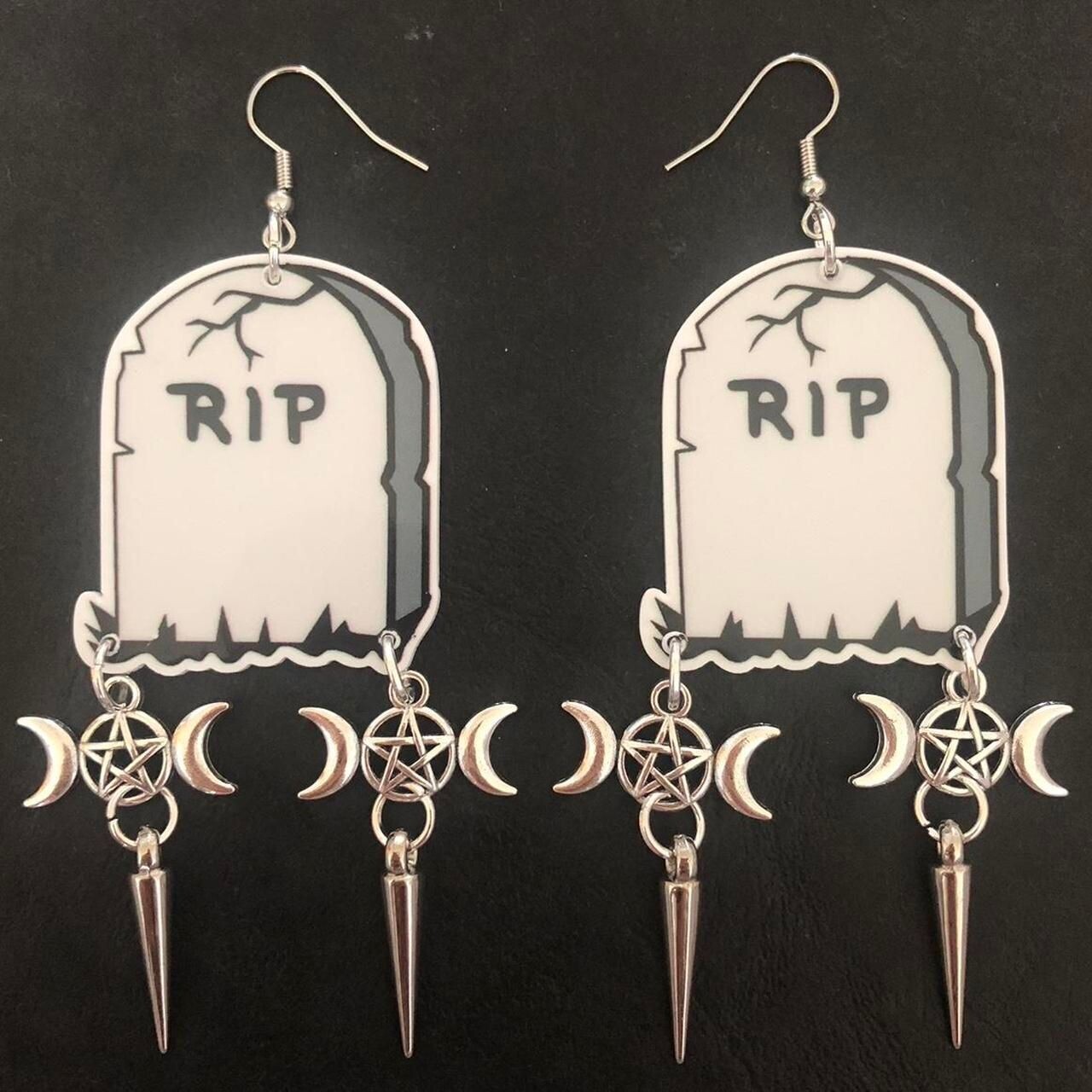 Moonlit Memorials Gothic Earrings