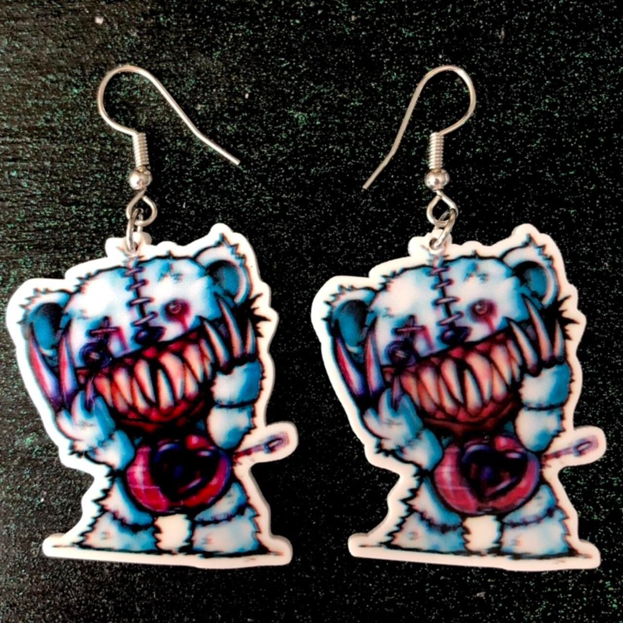 Mischievous Teddy Gothic Earrings