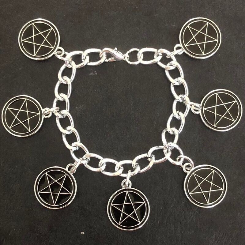 Pentagrams Gothic Bracelet