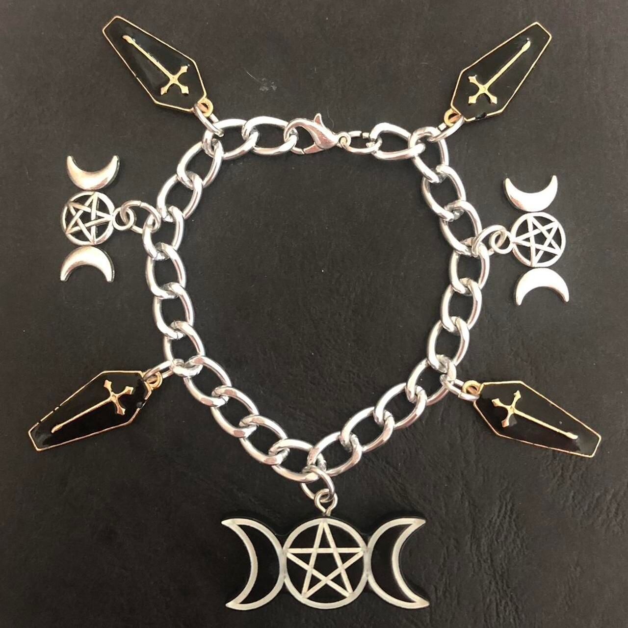 Pentagram of Shadows Gothic Bracelet