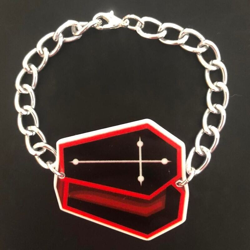 Crimson Crypt Coffin Gothic Bracelet