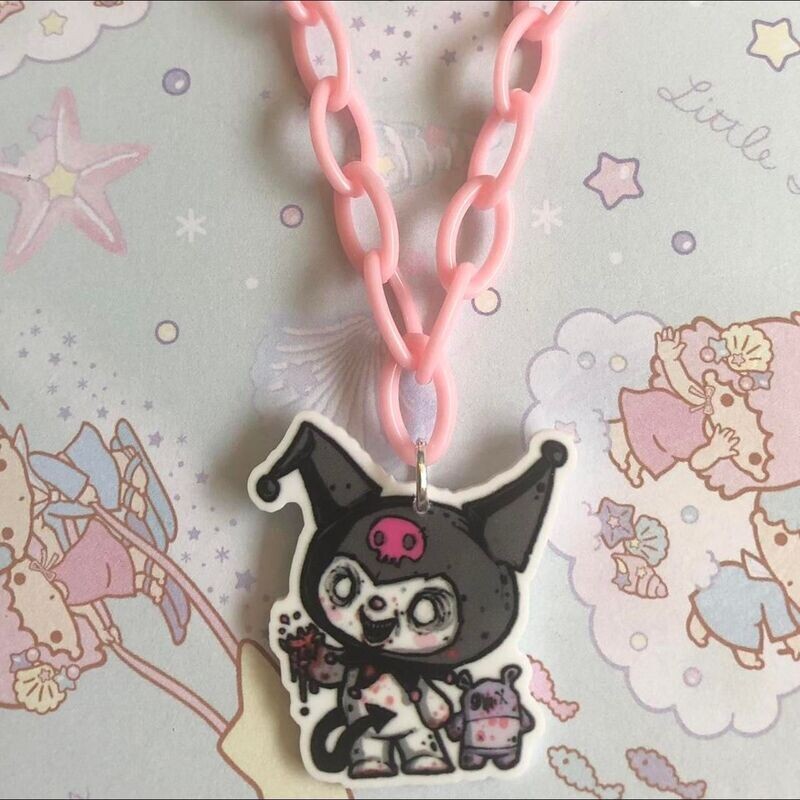 Kawaii Eat Your Heart Out Necklace (Pink)