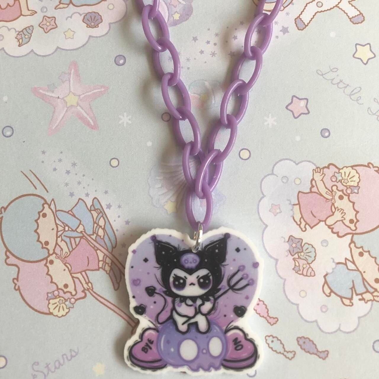 Kawaii Devilish Necklace (Purple)