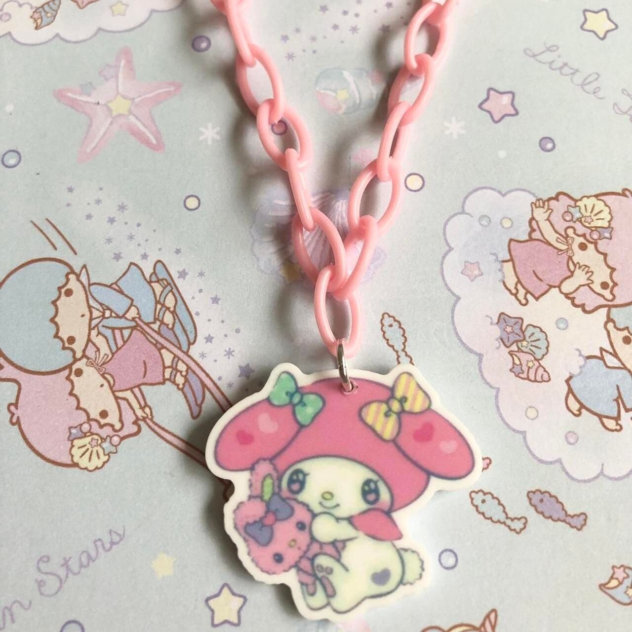 Kawaii Bunny Necklace (Pink)