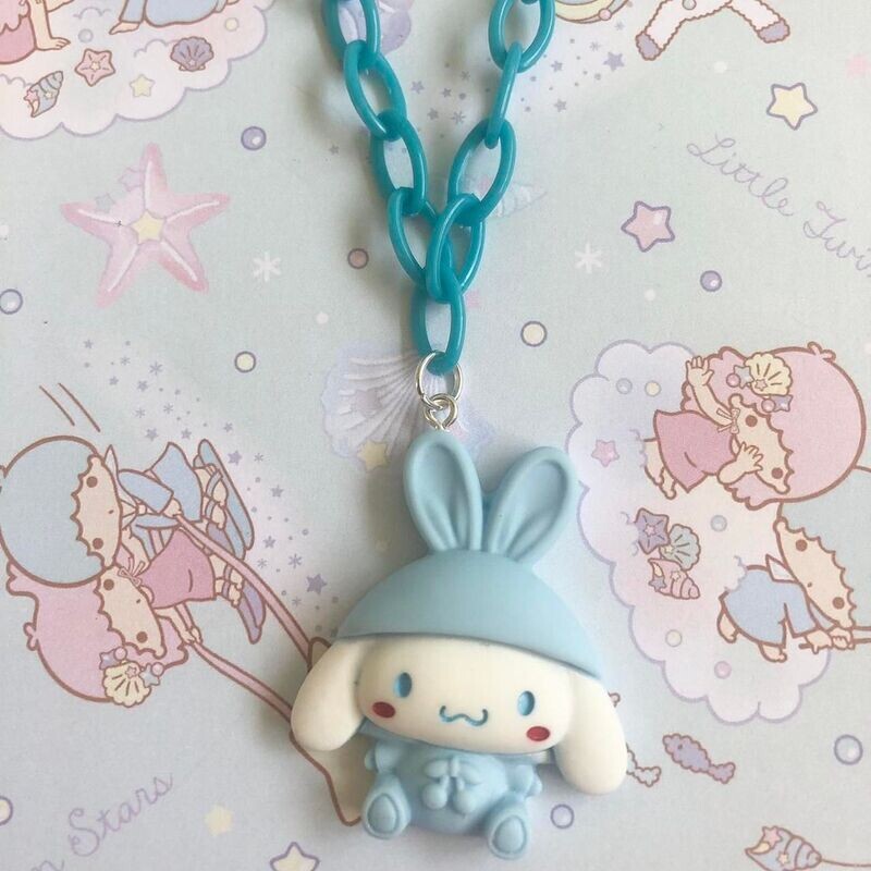 Large Charm Kawaii Necklace (Blue)