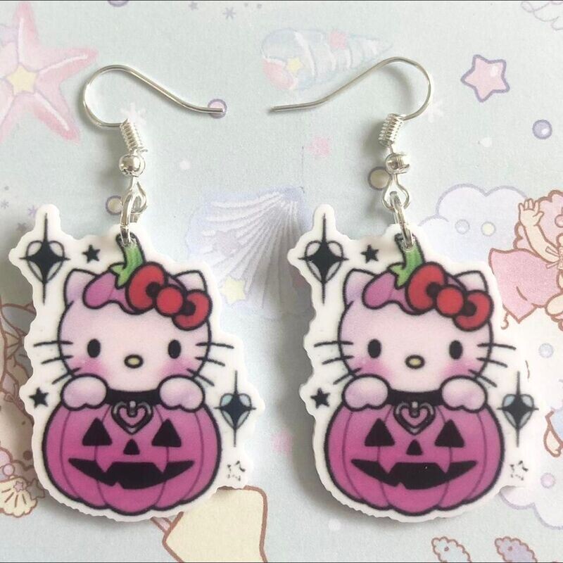 Kawaii Halloween Pumpkin Earrings