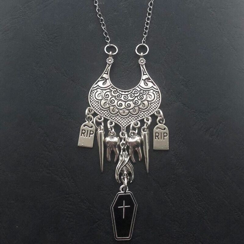 Nocturnal Fangs Gothic Necklace
