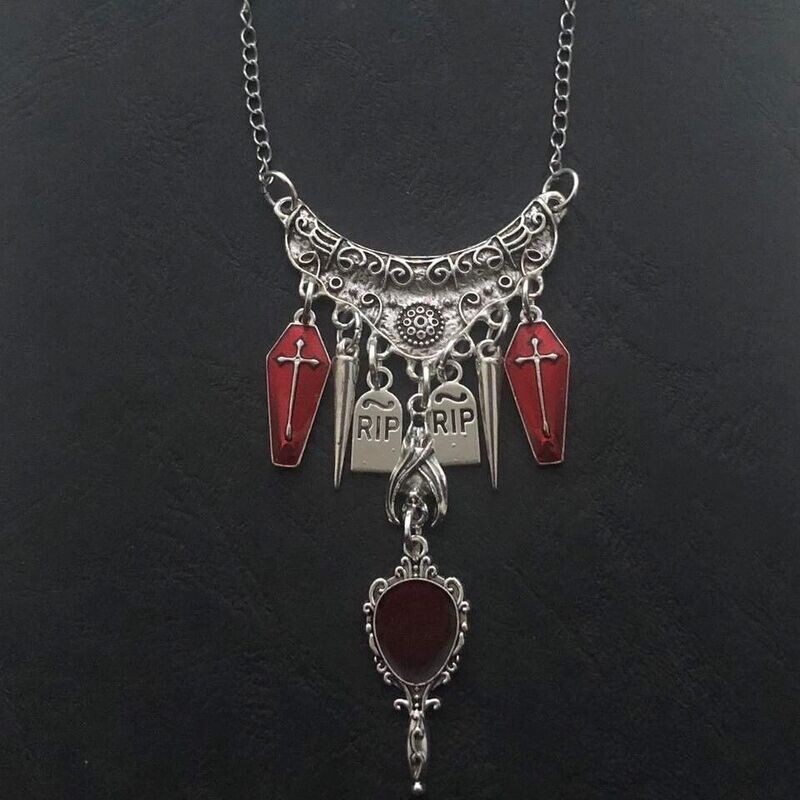 Mirror of the Macabre Gothic Necklace