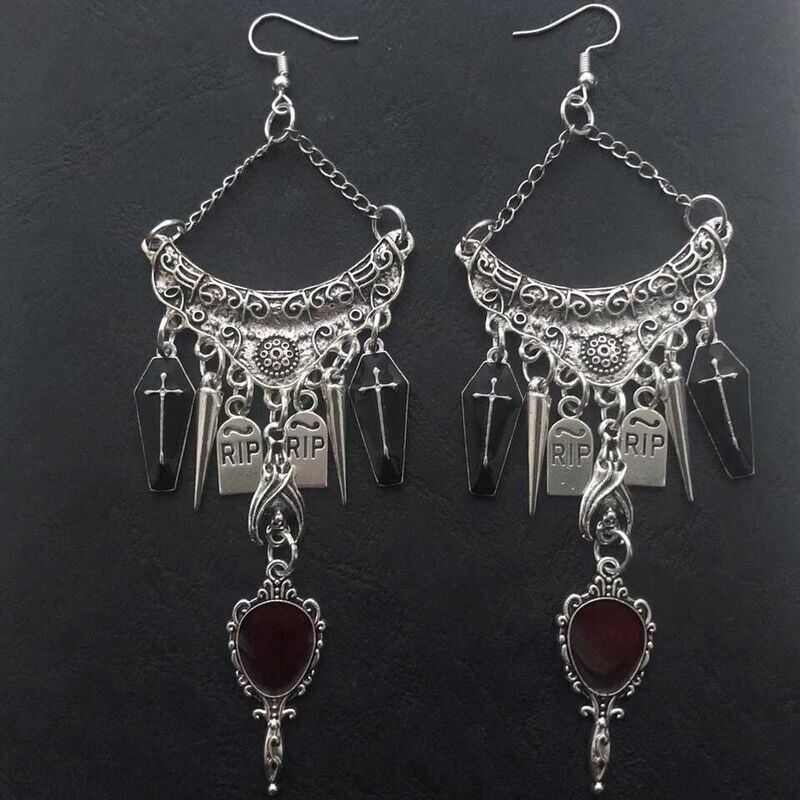 Mirror of the Macabre Gothic Earrings