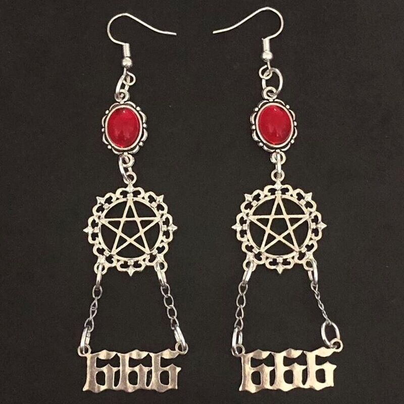Pentagram Power Gothic Earrings