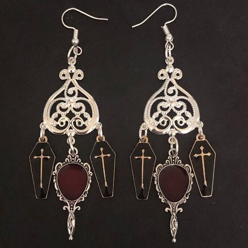 Dark Reflections Gothic Earrings