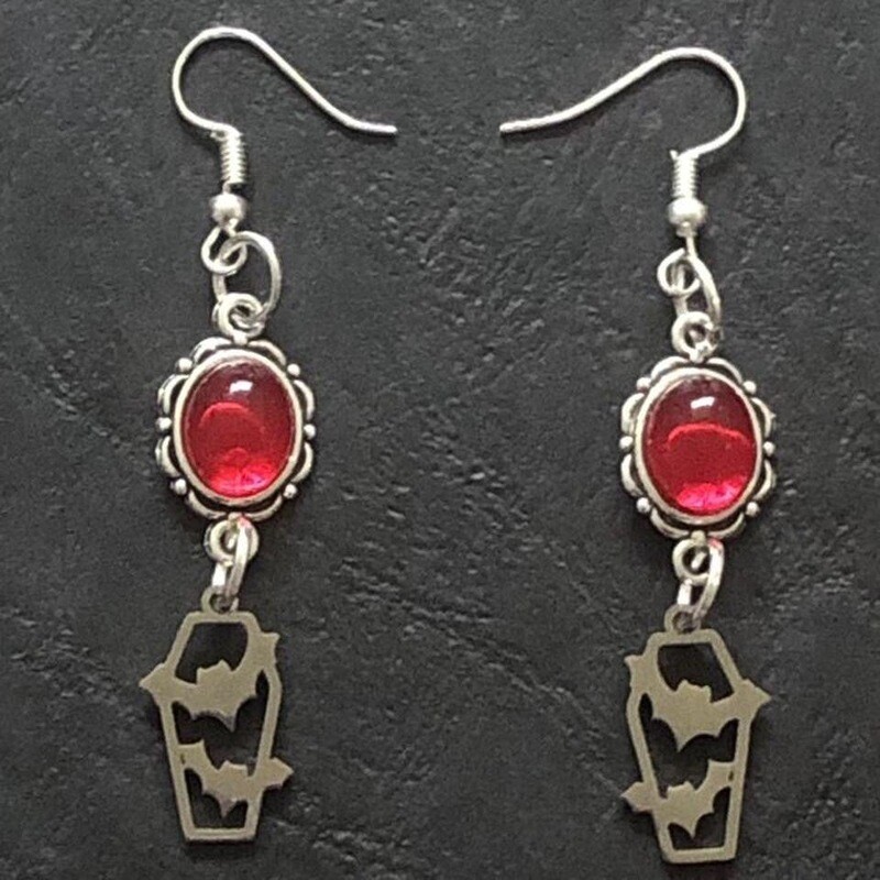 Eternal Flight Coffin Gothic Earrings