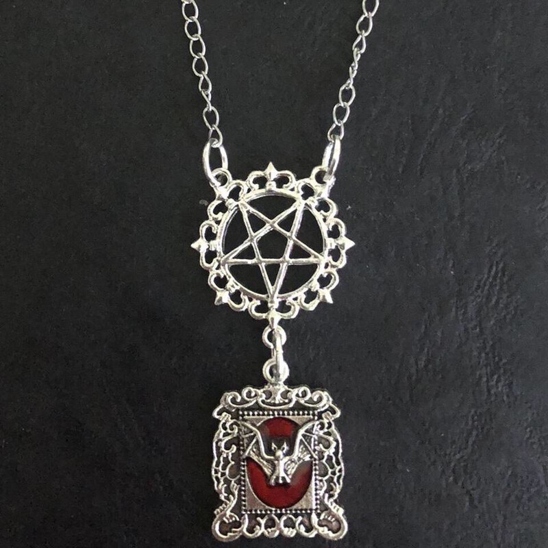 Pentagram Night Flyer Gothic Necklace