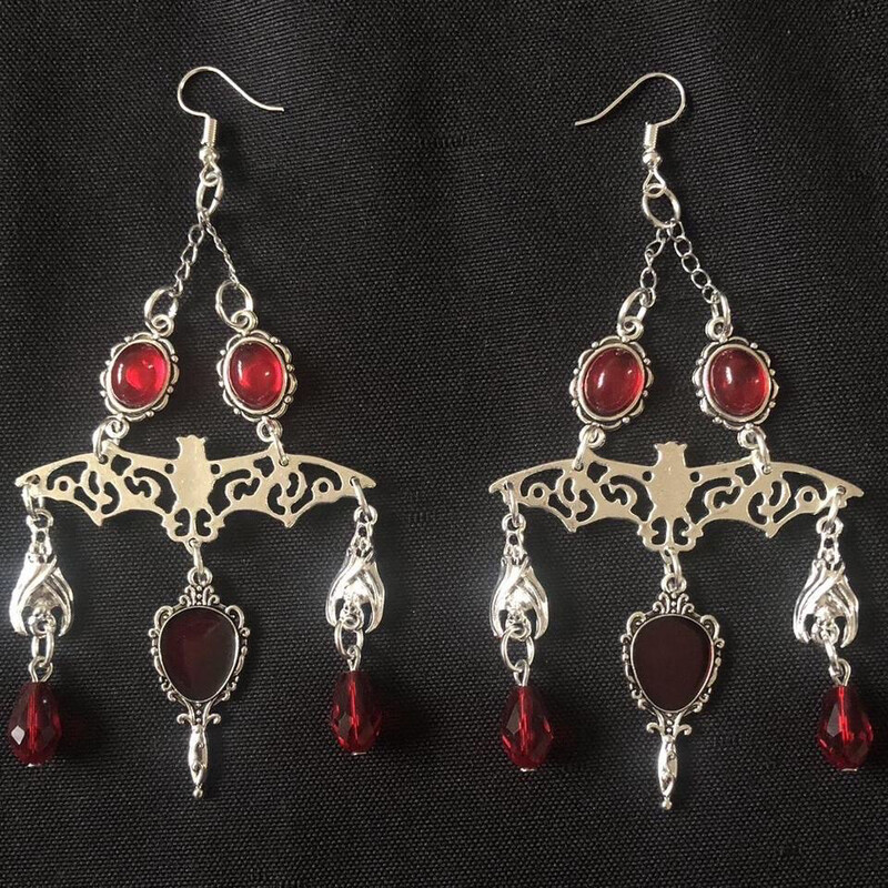 Bloodthirsty Bats Gothic Earrings