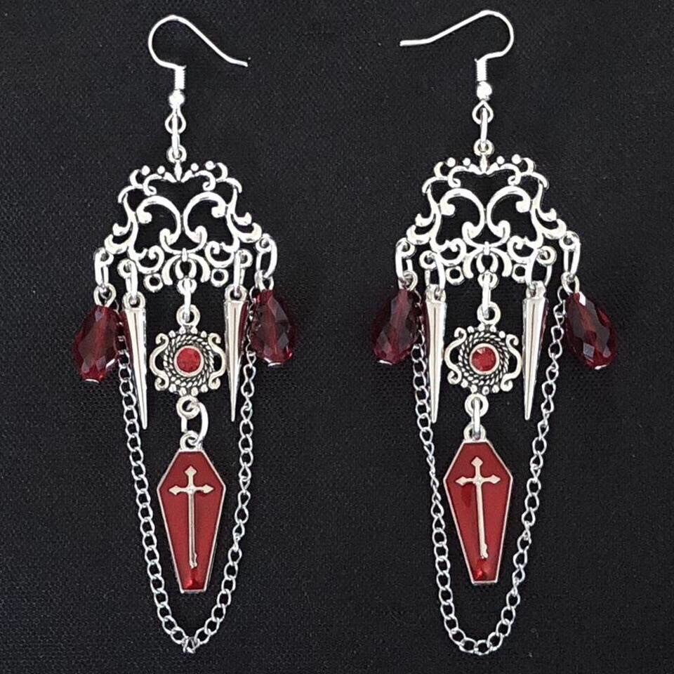 Blood Drop Baddie Gothic Earrings