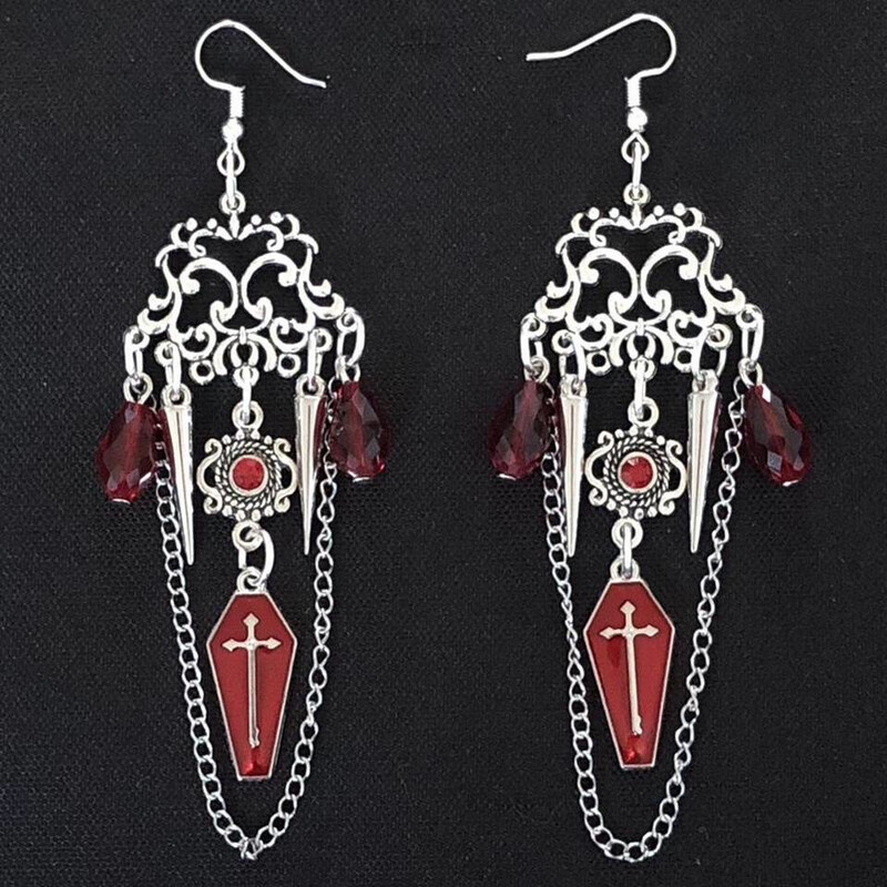 Blood Drop Baddie Gothic Earrings