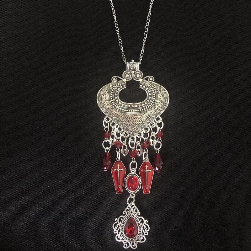 Crimson Horrors Gothic Necklace