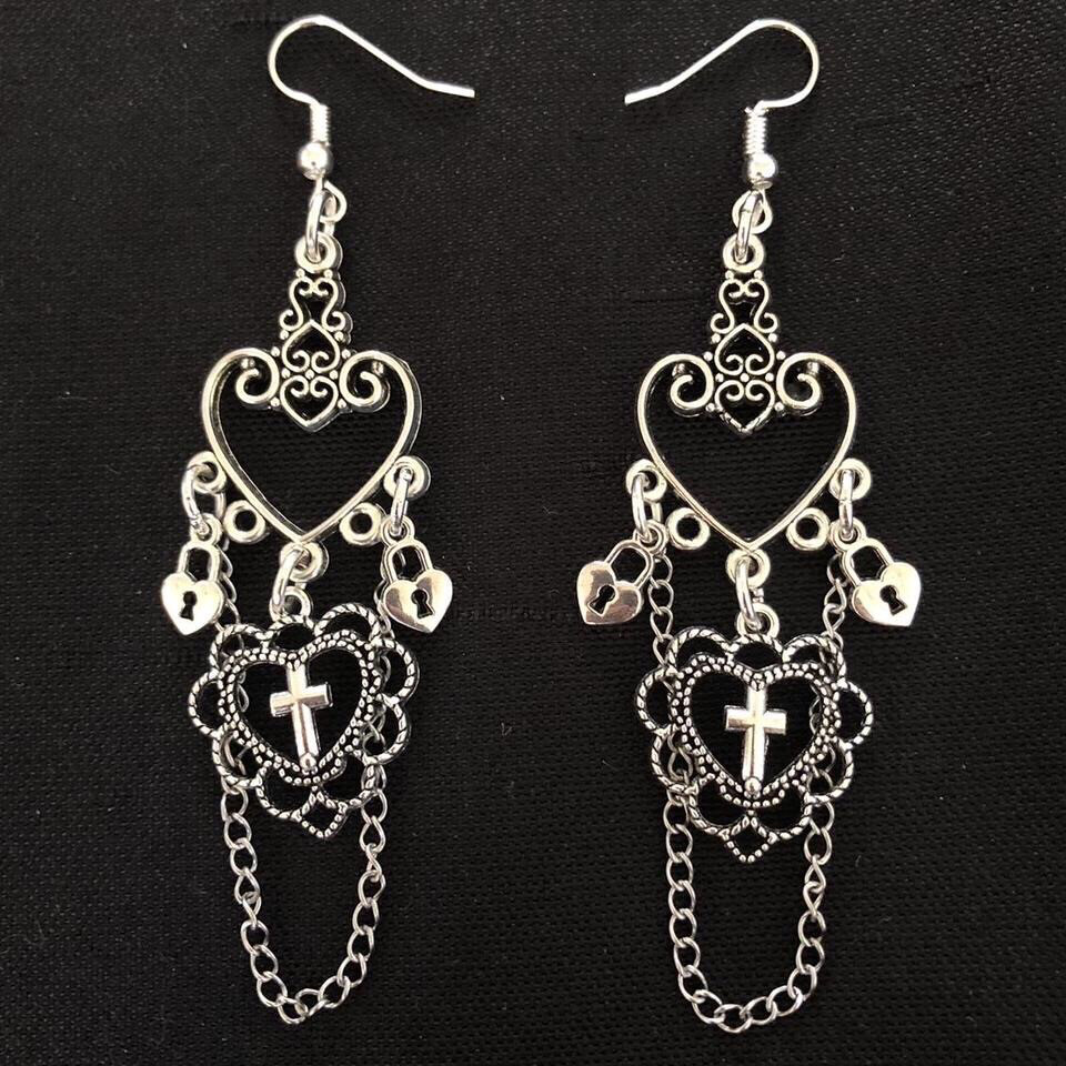 Love-Locked Gothic Earrings