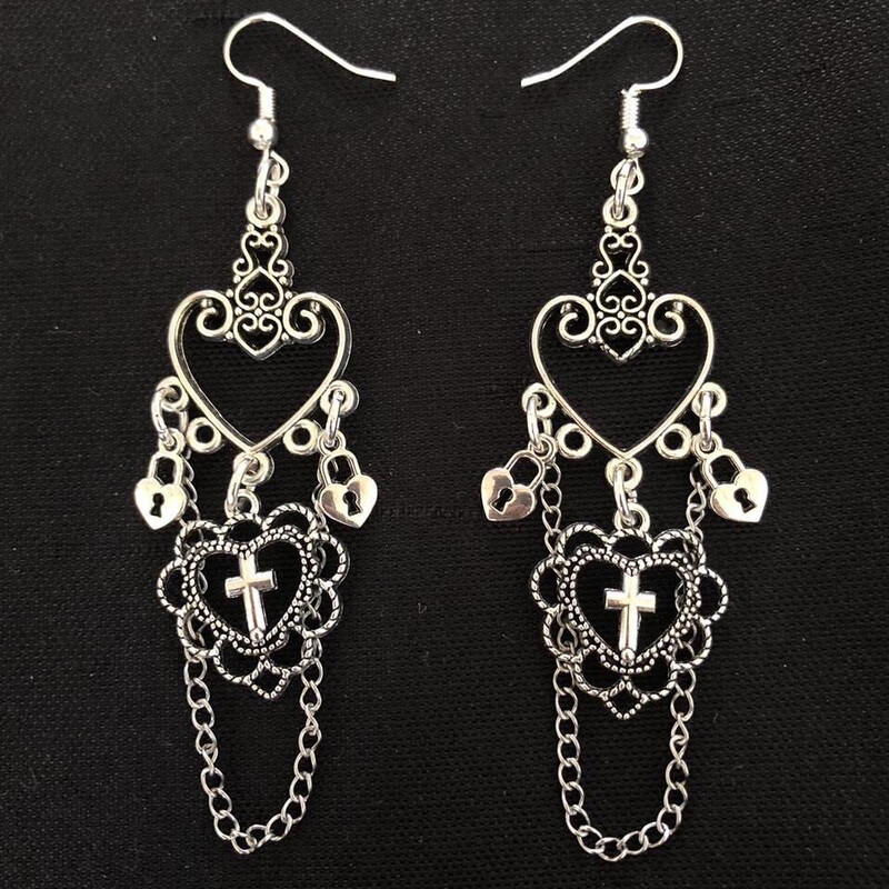 Love-Locked Gothic Earrings