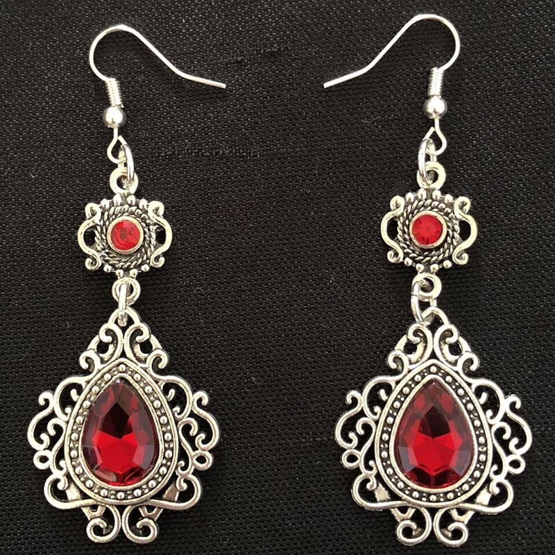 Romantic Rubies Gothic Earrings