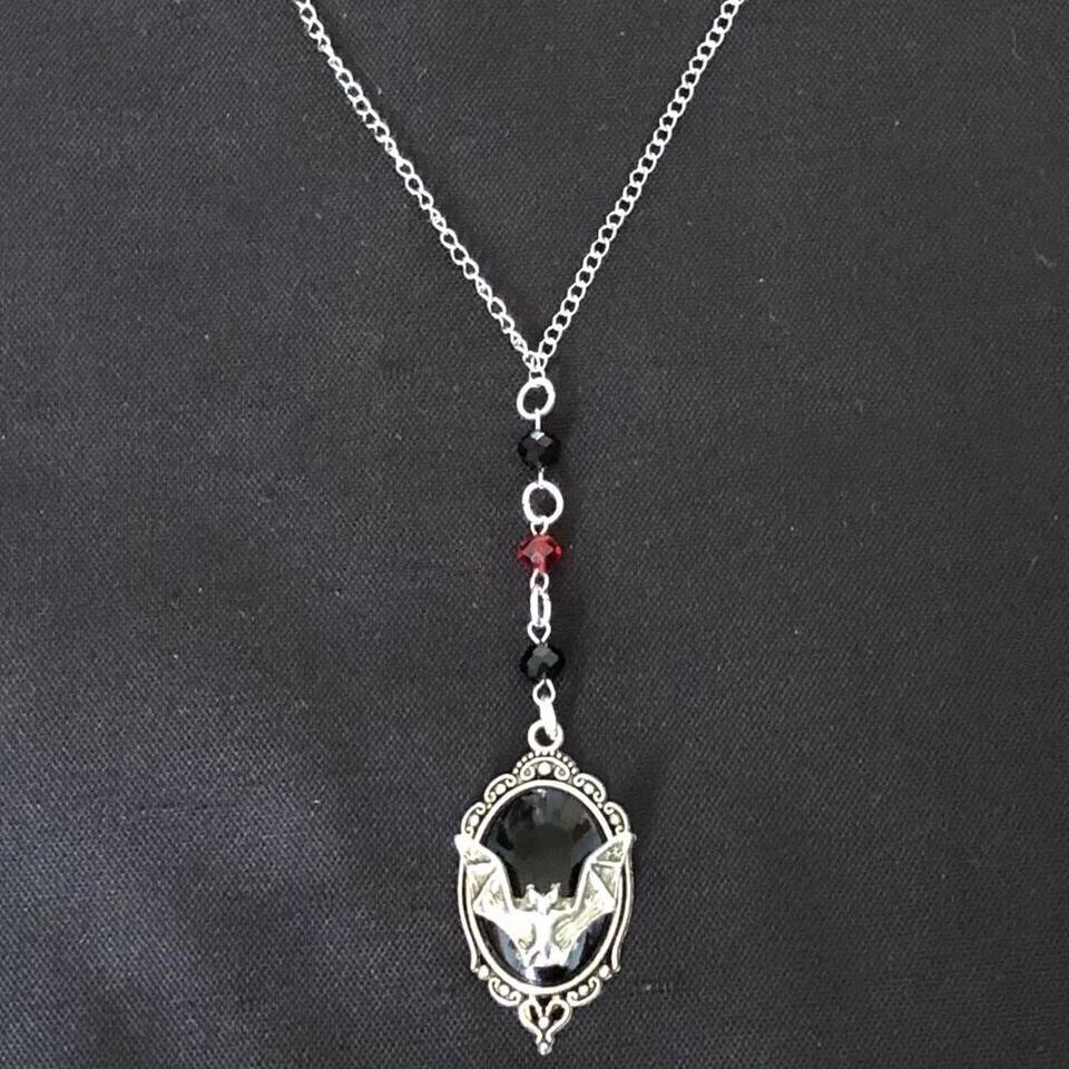 Beaded Buddies: Flying Bat Gothic Necklace