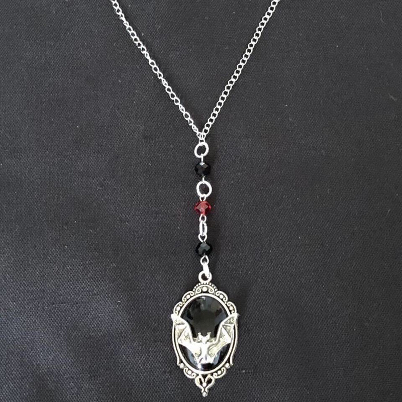 Beaded Buddies: Flying Bat Gothic Necklace