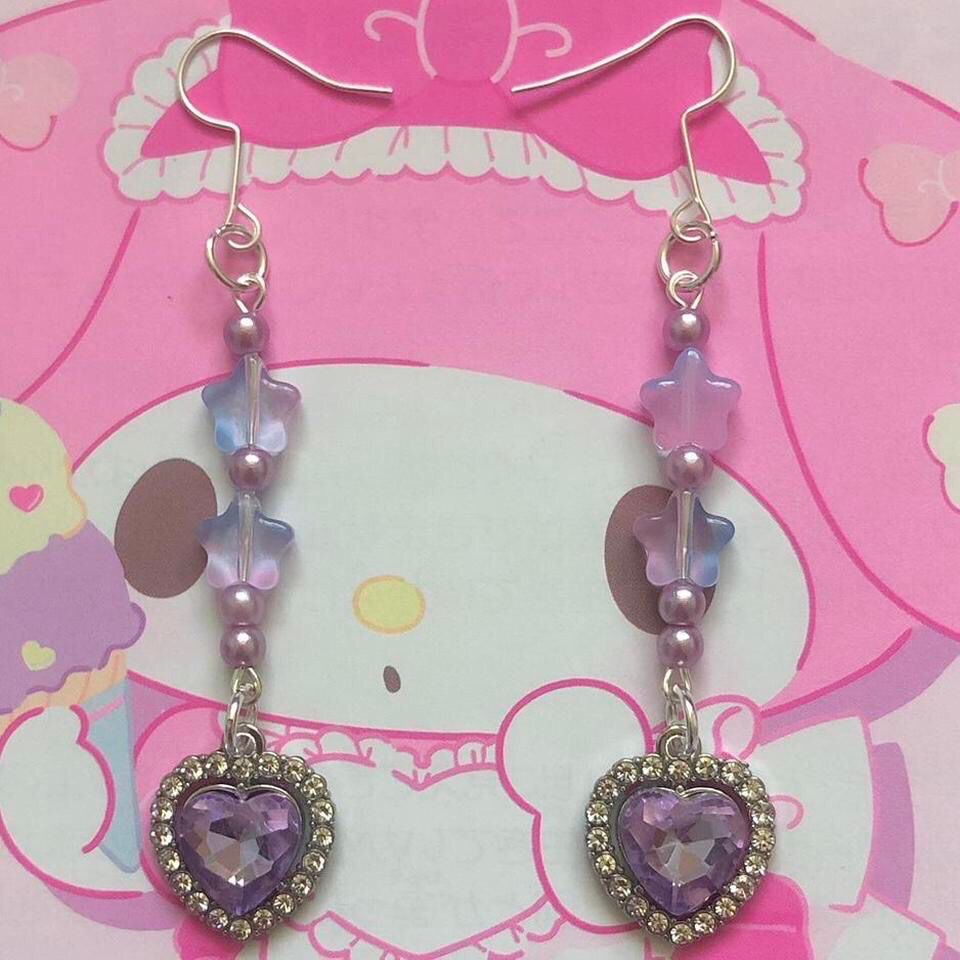 Pretty ‘N Purple Kawaii Earrings